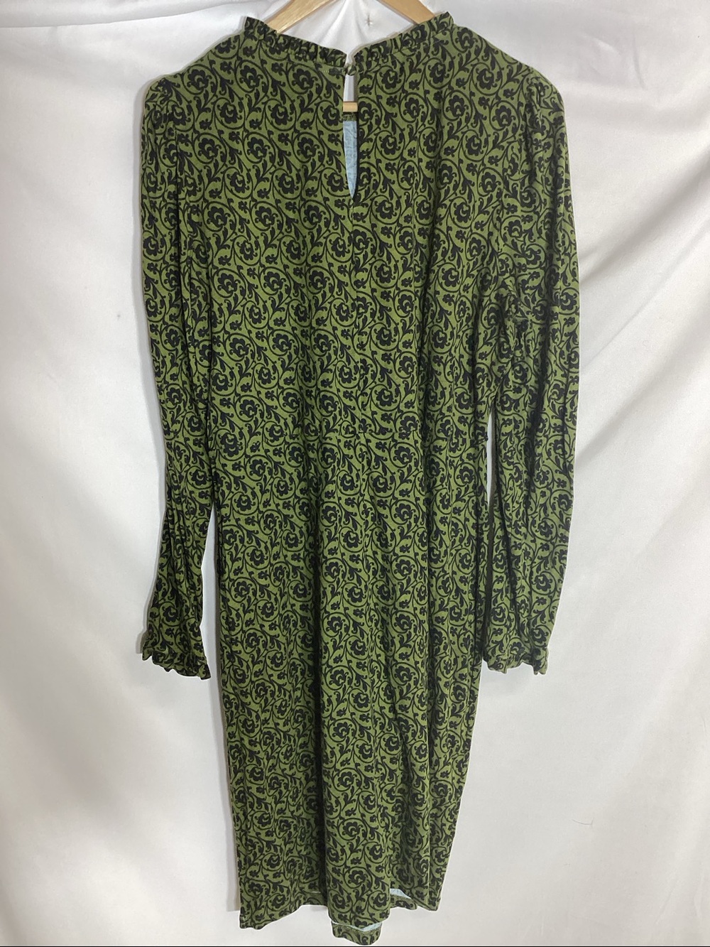 BODEN Green Frill Detail Mini Dress Size 14L - Picture 9 of 12